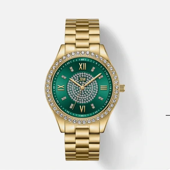 JBW Gold and Green Women's Watch - Picture 1 of 6